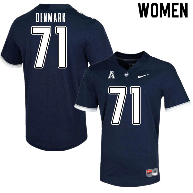Women #71 Ryan Denmark Uconn Huskies College Football Jerseys Sale-Navy